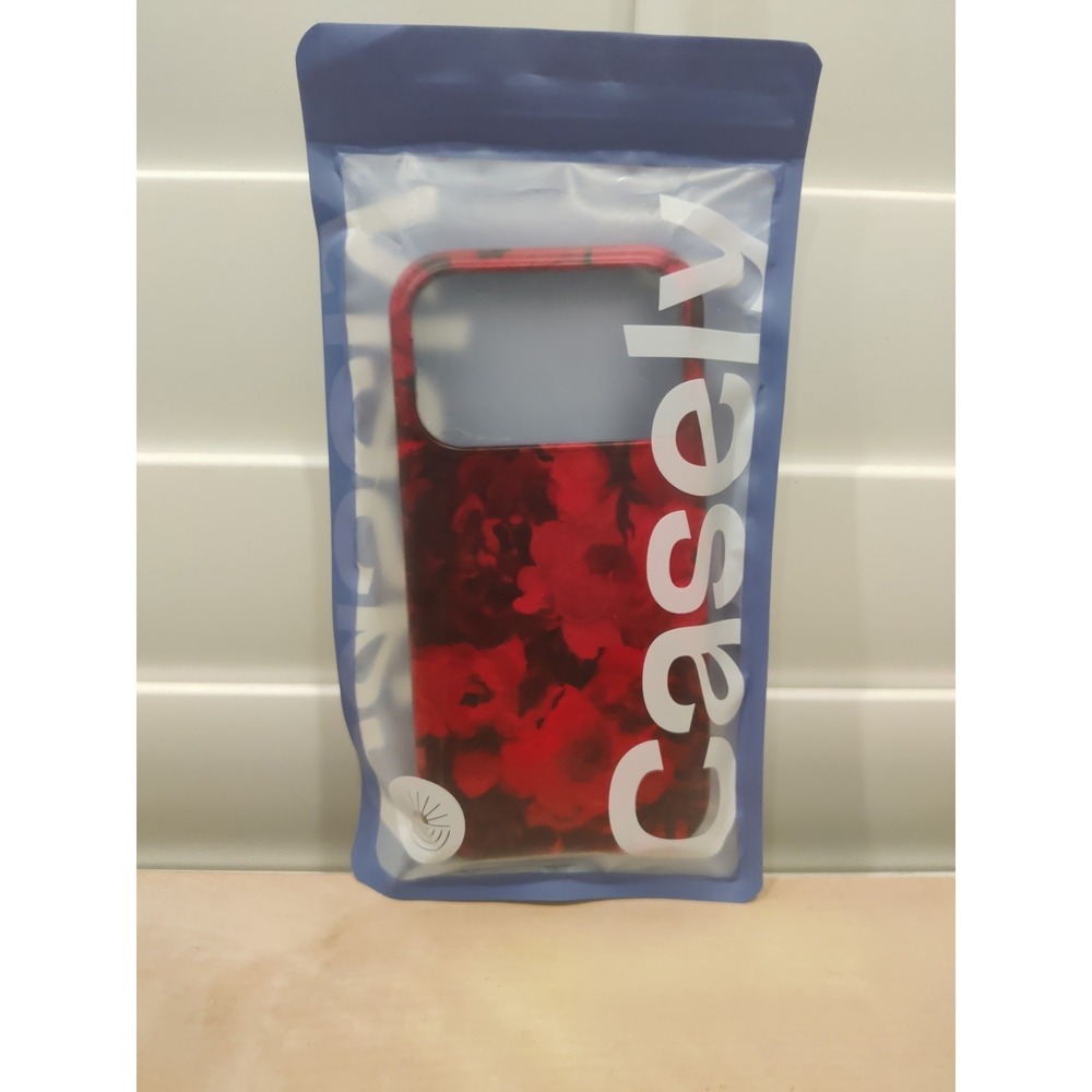 Casely iPhone‎ 17 Pro Case Romance Novel Red Floral Roses Protective Cover NEW